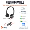 POLY BLACKWIRE 3320 USB-A+C HEADSET - Image 3