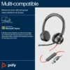 POLY BLACKWIRE 8225 STEREO MICROSOFT TEAMS CERTIFIED USB-C ANC HEADSET - Image 3